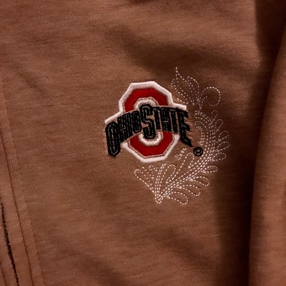 O H I O State Cropped unique embroidered hoodie - Picture 3 of 5